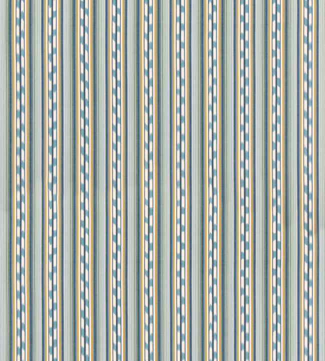 Halki Stripe Fabric by GP & J Baker Teal/Ochre