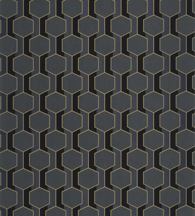 Hamilton Wallpaper by Casadeco Noir Reglisse