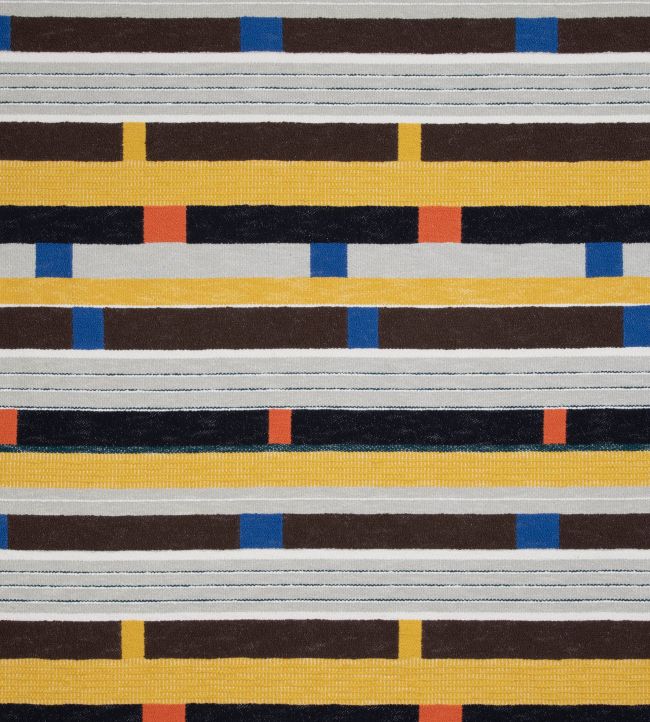 Hanging 1925 Fabric in Chocolate by Anni Albers for Christopher Farr