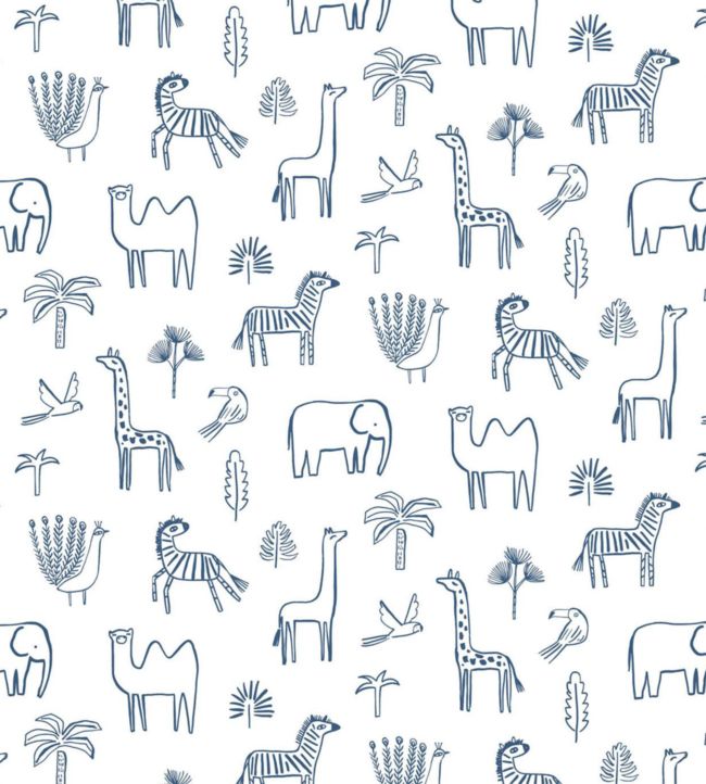 Funky Jungle Wallpaper by Harlequin Navy
