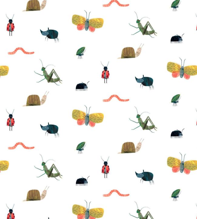 Garden Friends Wallpaper by Harlequin Poppy/Ochre/Leaf