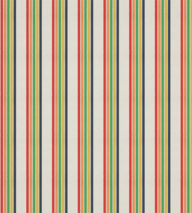 Helter Skelter Stripe Fabric by Harlequin Navy/Poppy/Apricot/Gekko