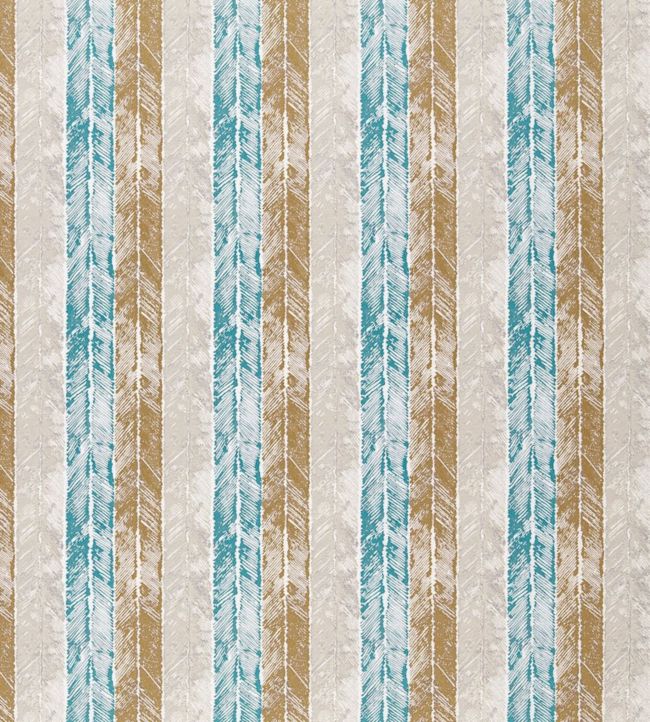 Walchia Fabric by Harlequin in Gold/Peacock/Shell Jane Clayton