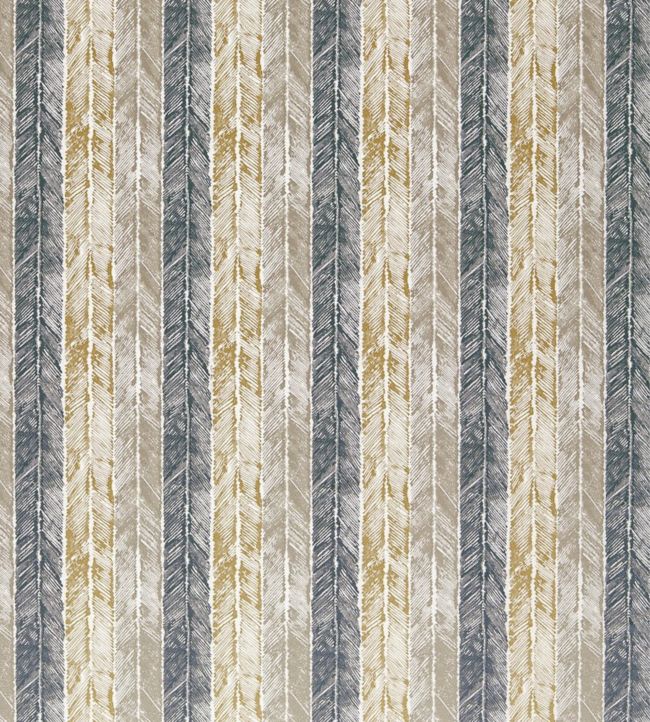 Walchia Fabric by Harlequin in Charcoal/Mocha/Brass Jane Clayton