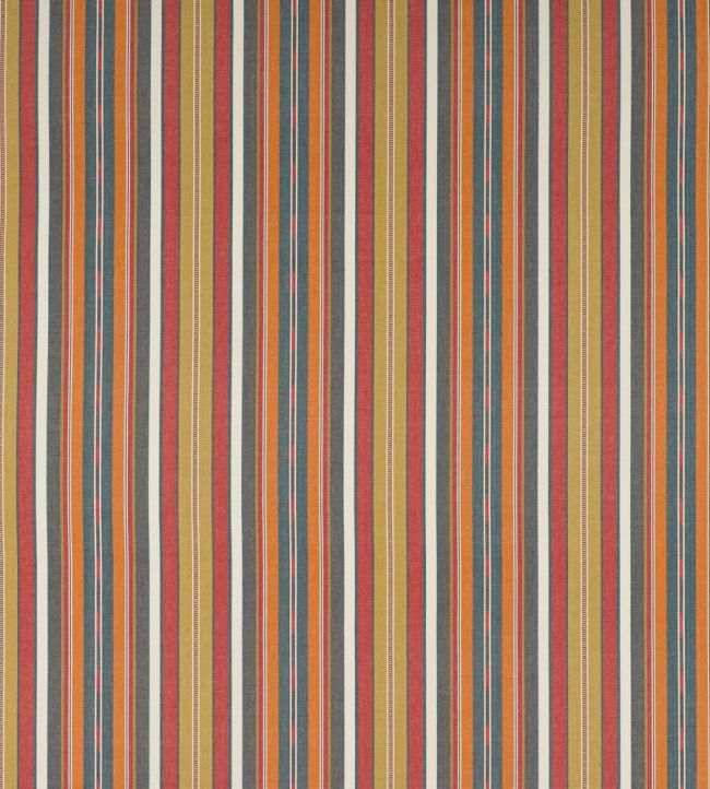 Harlie Stripe Fabric by Jane Churchill Red/Indigo