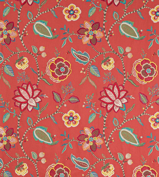 Havana Fabric by Jane Churchill Bright Red/Multi