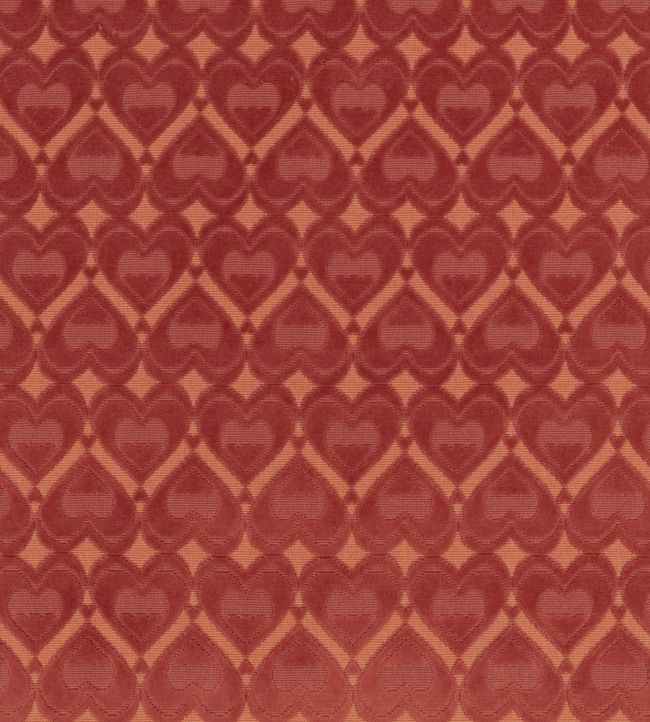 Hearts Fabric by Kirkby Design Ruby