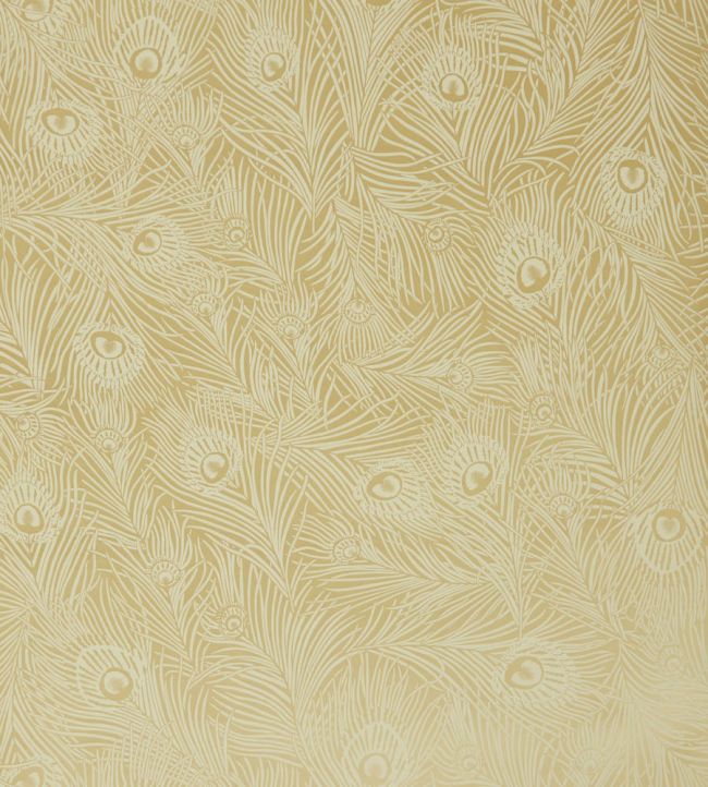 Hera Plume Wallpaper by Liberty Pewter Gold