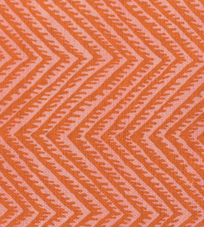 Herringbone Resist Fabric by Titley and Marr Paprika & Rose
