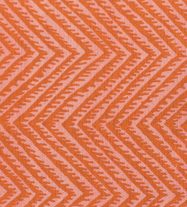 Herringbone Resist Fabric by Titley and Marr Paprika & Rose