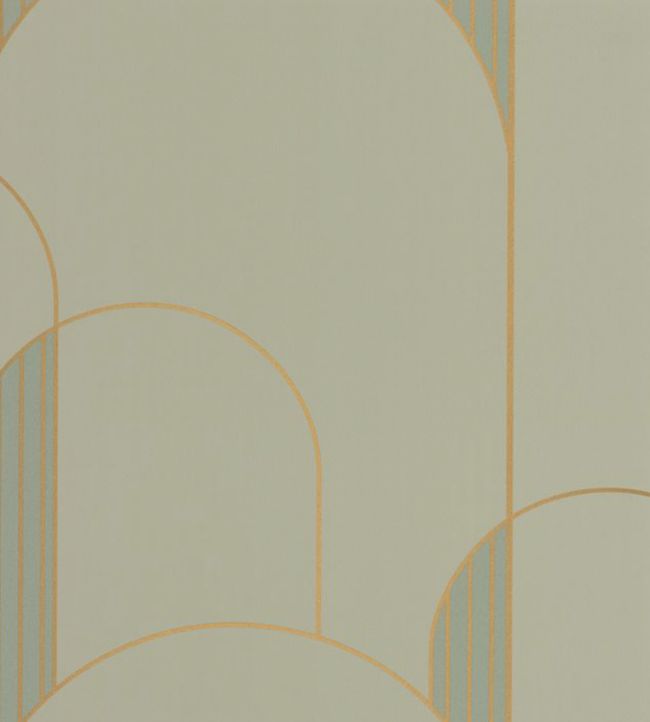 High Walls Wallpaper by Caselio Golden Almond Green