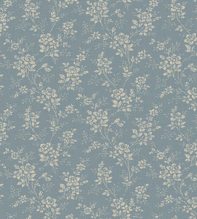 Hip Rose Wallpaper by Borastapeter Blue