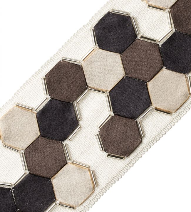 Honeycomb Applique Border Trimming by Samuel & Sons Frost