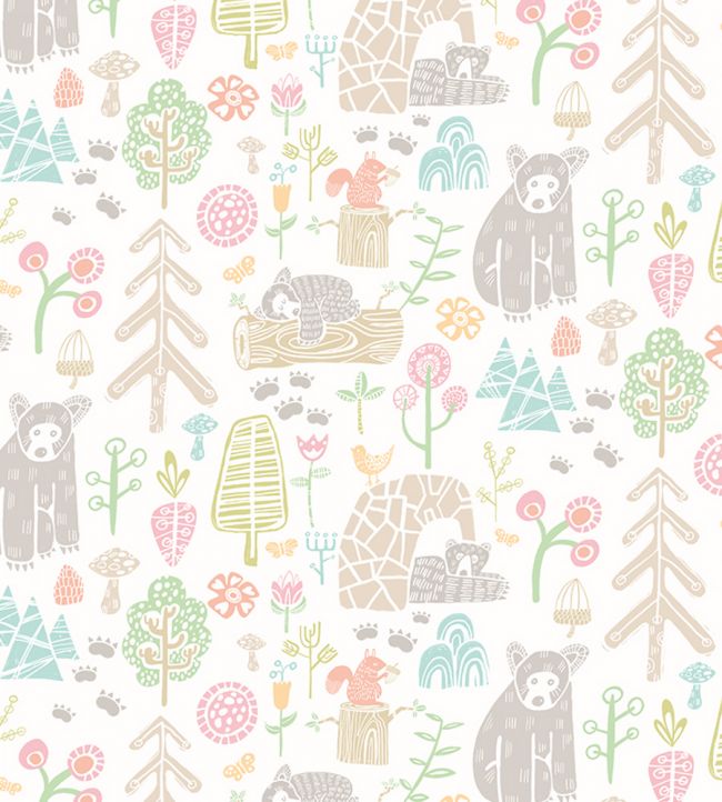 Honeywood Bears Wallpaper by Ohpopsi Sherbet