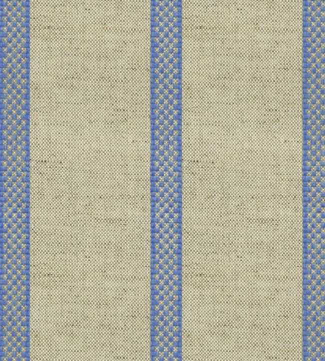 Hopsack Stripe Fabric by Ian Mankin Airforce