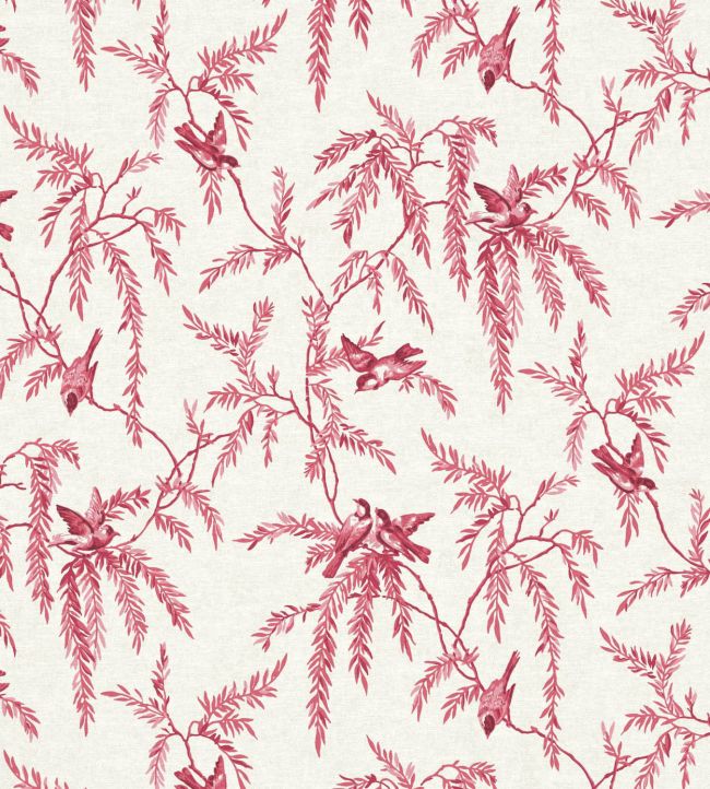 Housemartins Fabric in Raspberry by Warner House | Jane Clayton