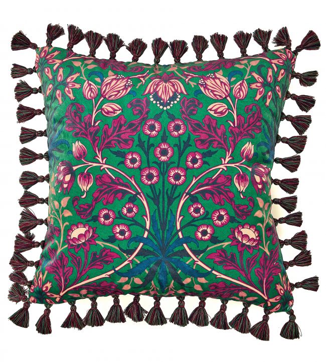 Hyacinth Ready Made Cushions by Archive in Emerald Fuchsia 50x50cm