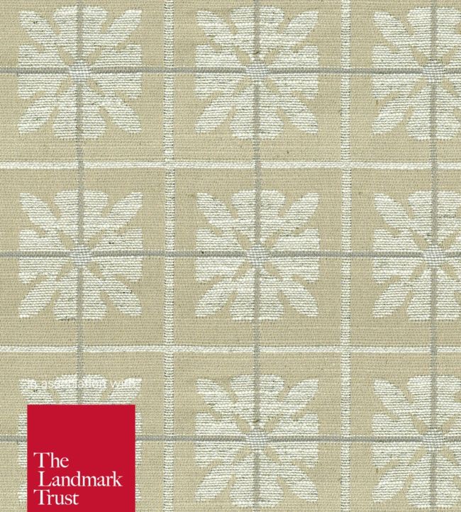 Peake's Check Fabric by Ian Mankin Parchment