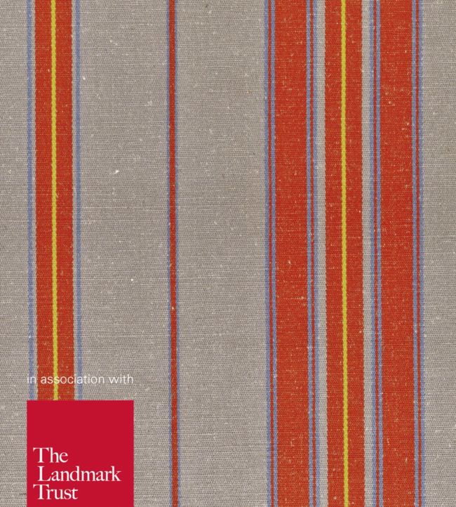 Sackville Stripe Fabric by Ian Mankin Russet