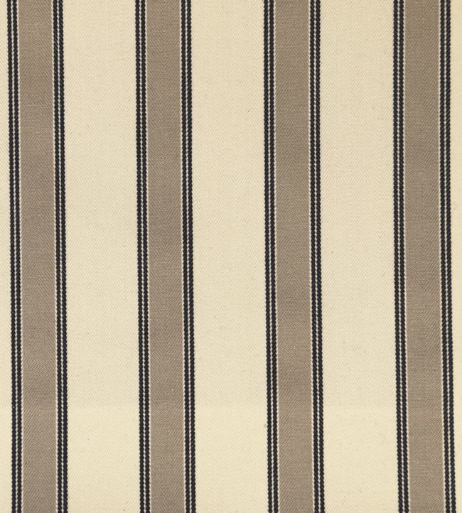 Blazer Stripe Fabric by Ian Mankin Putty/Black