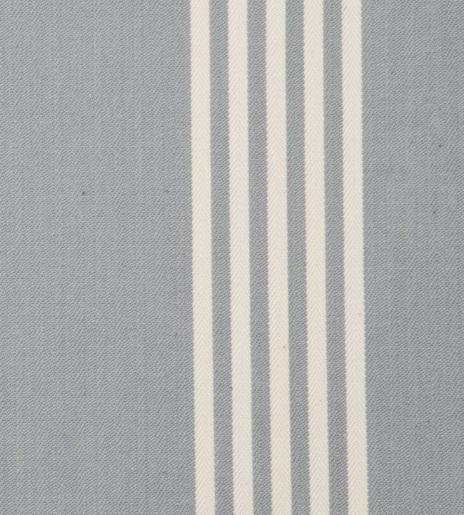 Oxford Stripe Fabric by Ian Mankin Silver