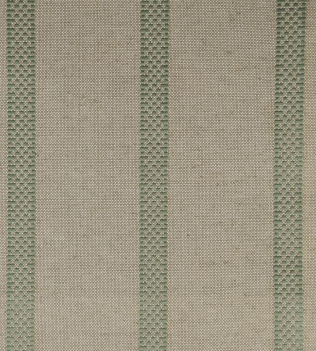 Hopsack Stripe Fabric by Ian Mankin Sage