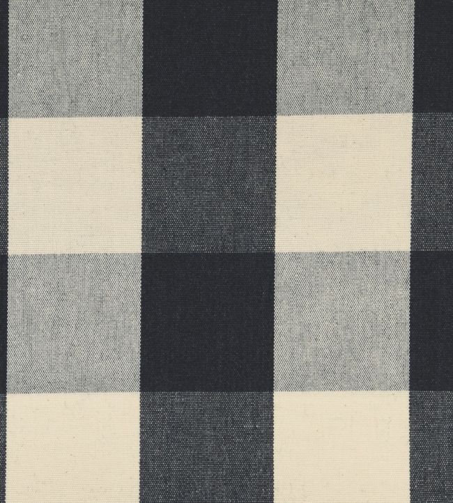 Avon Check Fabric by Ian Mankin Black