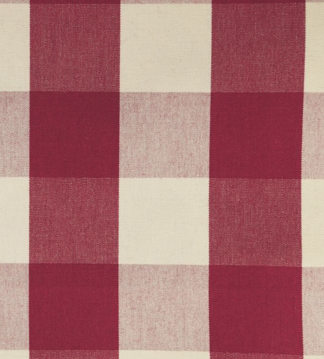 Avon Check Fabric by Ian Mankin Peony