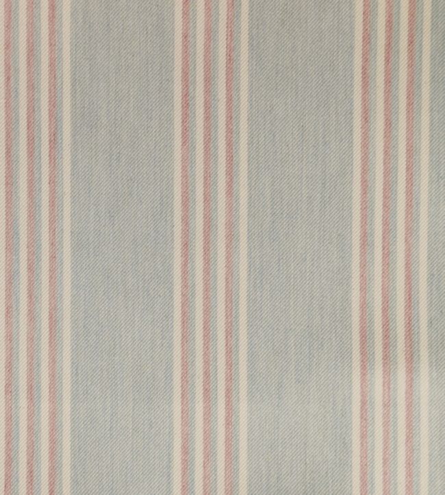 Henley Stripe Fabric by Ian Mankin Mint/Pink