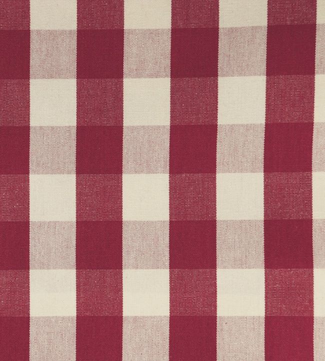 Suffolk Check Large Fabric by Ian Mankin Peony