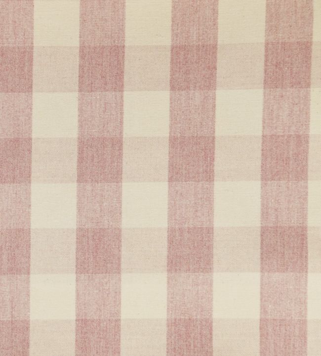 Suffolk Check Large Fabric by Ian Mankin Pink