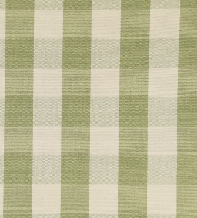 Suffolk Check Large Fabric by Ian Mankin Sage