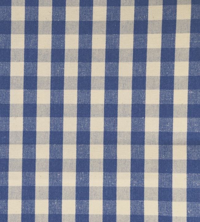 Suffolk Check Small Fabric by Ian Mankin Indigo