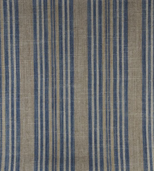 Jura Stripe Fabric by Ian Mankin Blue