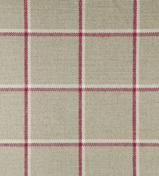 Skye Check Fabric by Ian Mankin Peony