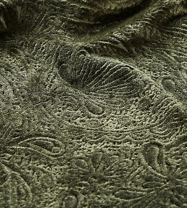 Skirmish Fabric by Ian Sanderson Dark Olive