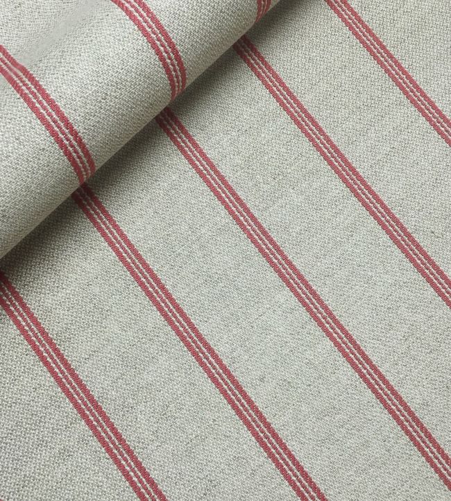 Gabriel Stripe Fabric by Ian Sanderson Rose Dust