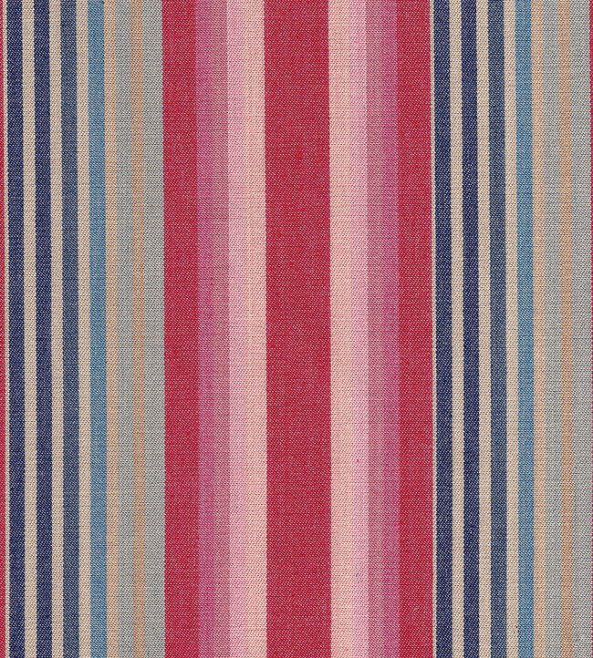 Quay Stripe Fabric by Ian Sanderson Rose Blue