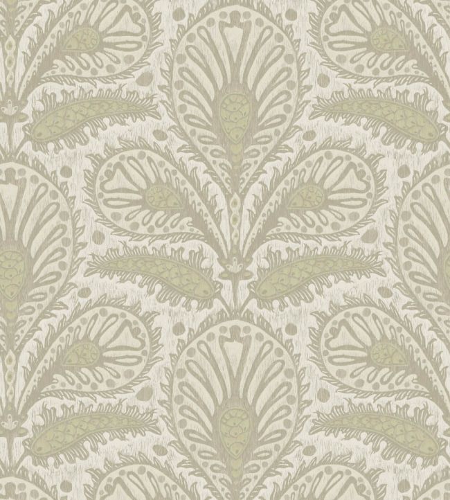 Ikat Clover Wallpaper by Josephine Munsey Sage