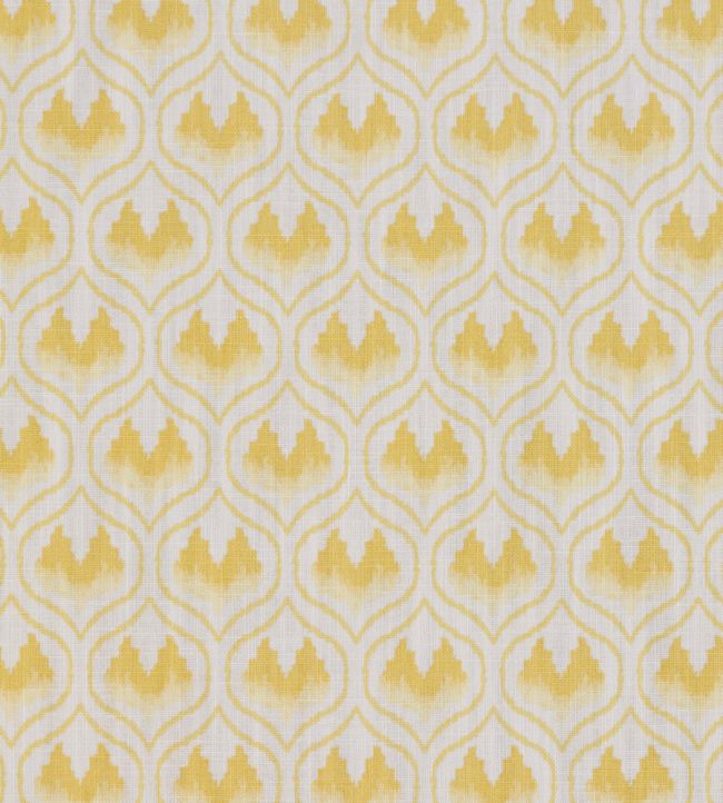 Ikat Heart Fabric by Barneby Gates Mustard