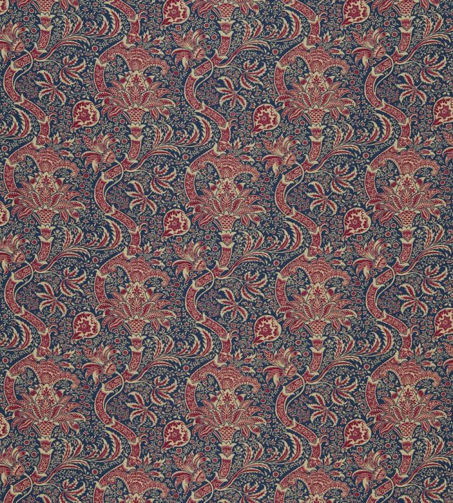 Indian Fabric by Morris & Co Indigo/Red