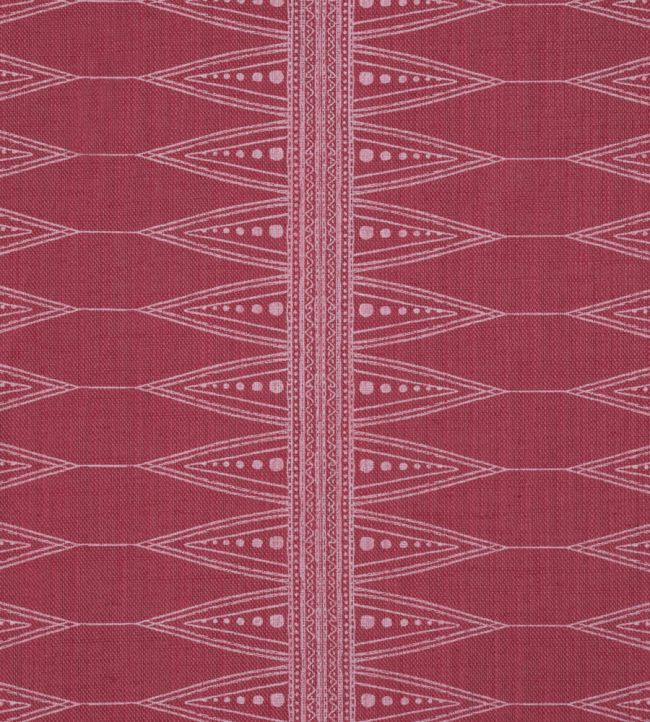 Indian Stripe Fabric by Barneby Gates Snug Red