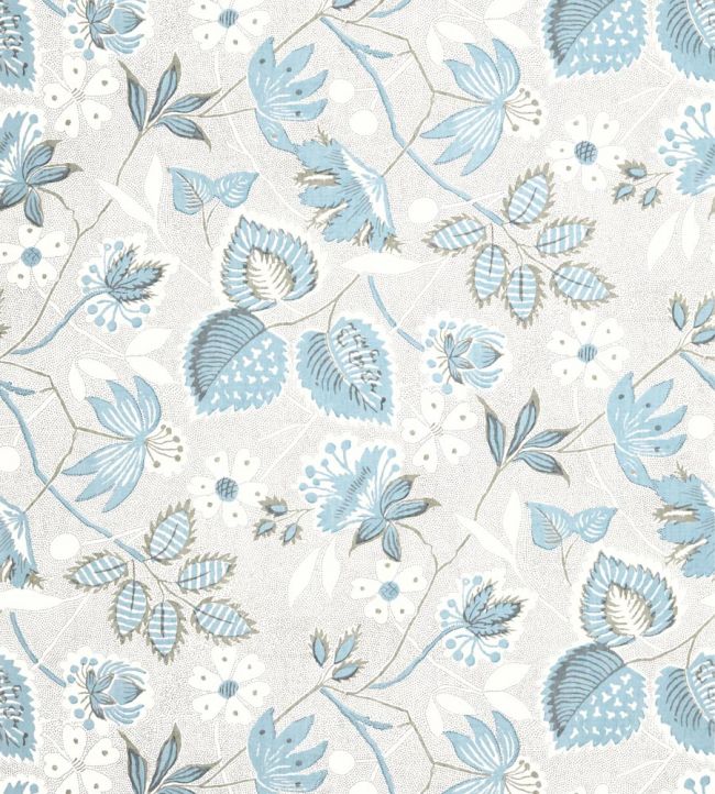 Indienne Hazel Wallpaper by Anna French Spa Blue