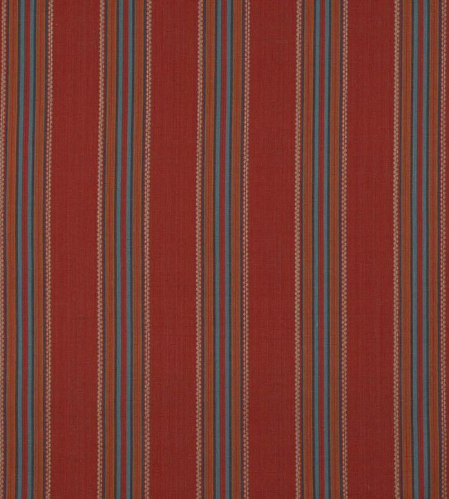 Indus Stripe Fabric by Jane Churchill Red