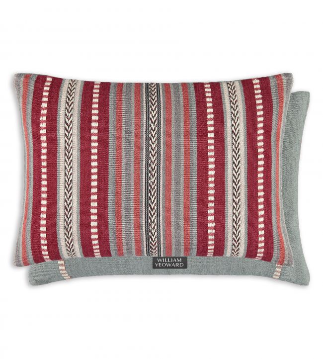 Coral and store grey cushions
