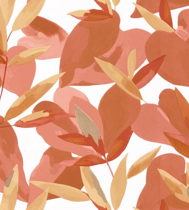 Influence Wallpaper by Caselio Terracotta / Jaune / Dore