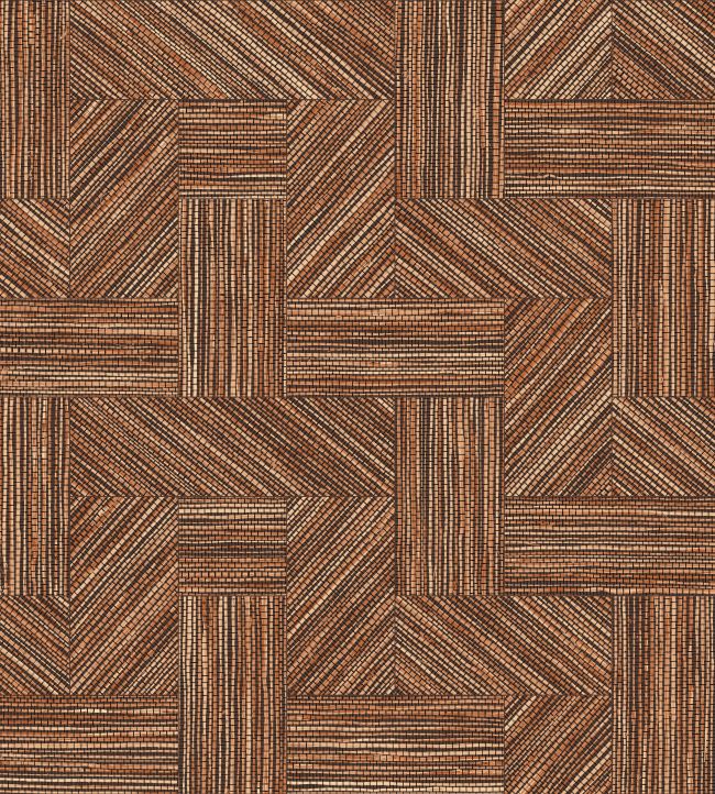 Intarsio Wallpaper by Arte Burnt Sienna