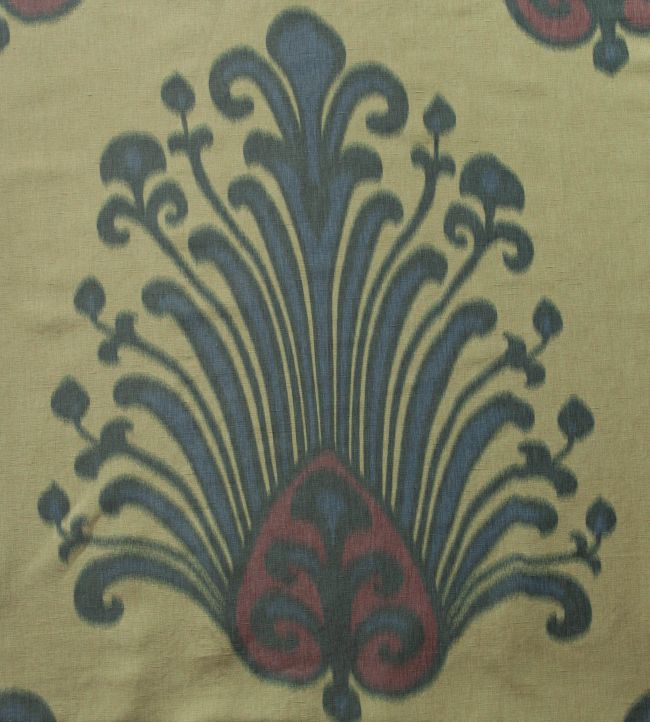 Irina Damask Fabric by Titley and Marr Prussian & Bordeaux