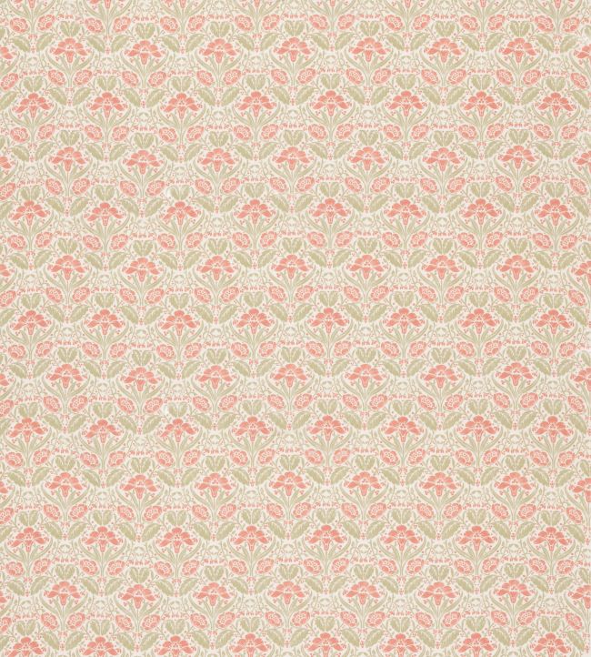 Iris Meadow Cotton Fabric in Pink/Green by GP & J Baker Jane Clayton