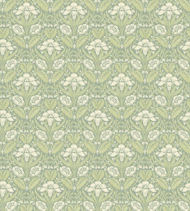 Iris Meadow Wallpaper by GP & J Baker Aqua/Green